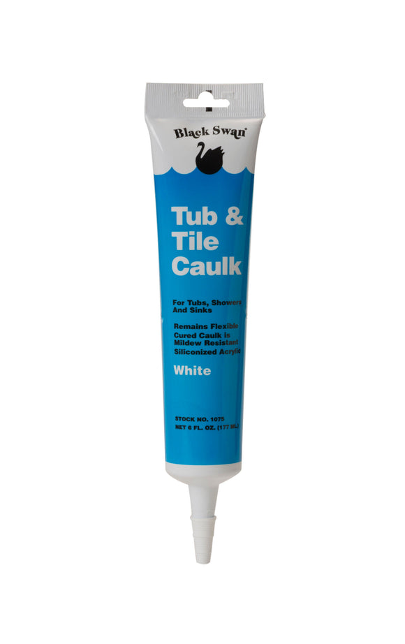 Black Swan’s Tub & Tile Caulk 6 oz White (6 oz.)