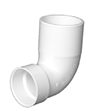 Charlotte Pipe Schedule 40 4 in. Hub x 3 in. Dia. Spigot PVC Closet Flange,  DWV Closet Bend PVC 00330 0600HA