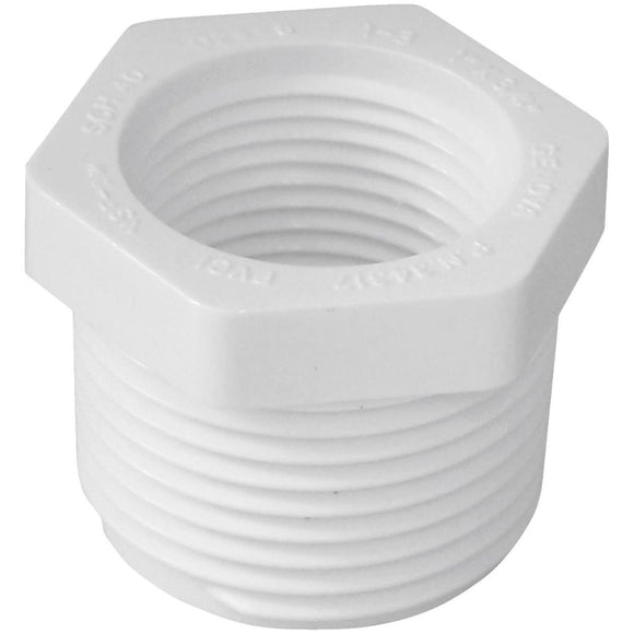 Charlotte Pipe 1 In. MPT x 3/4 In. FPT Schedule 40 PVC Bushing