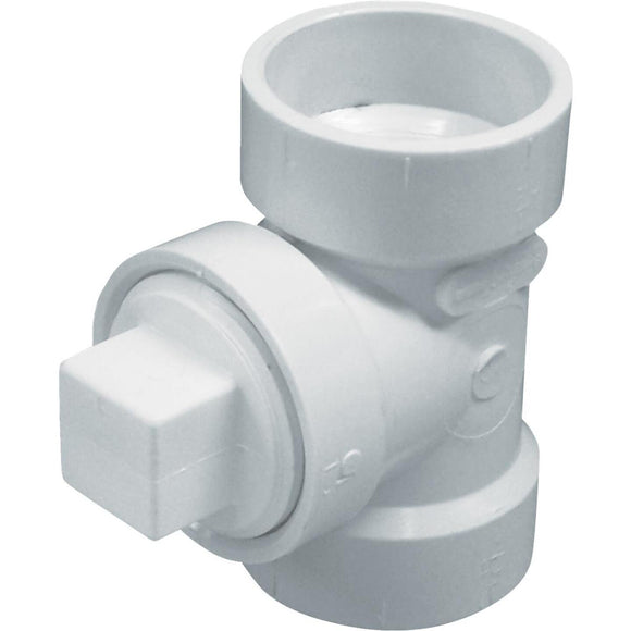 Charlotte Pipe 1-1/2 In. Test PVC Tee with Hex Plug