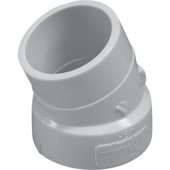 Charlotte Pipe 3 In. 22-1/2D DWV PVC Street Elbow